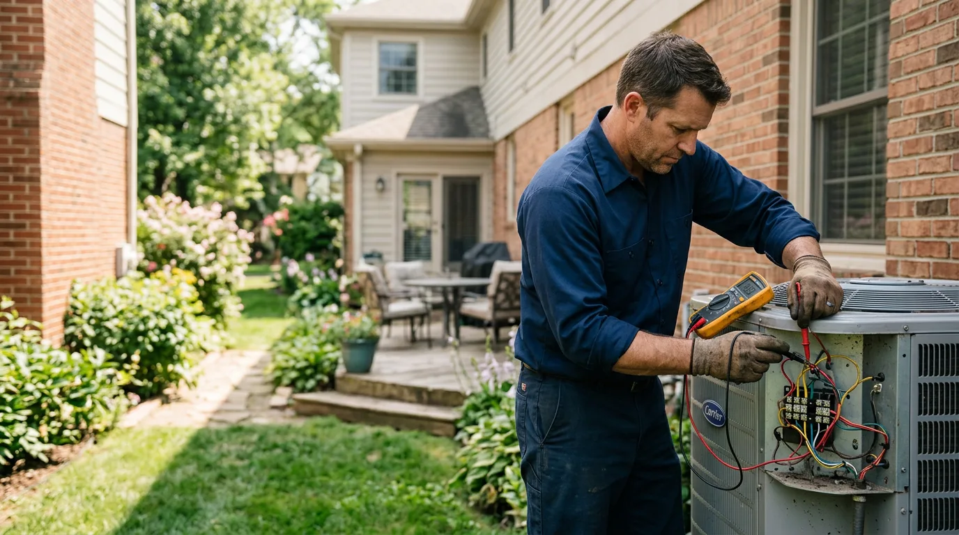 HVAC technician working near Brodheadsville, PA